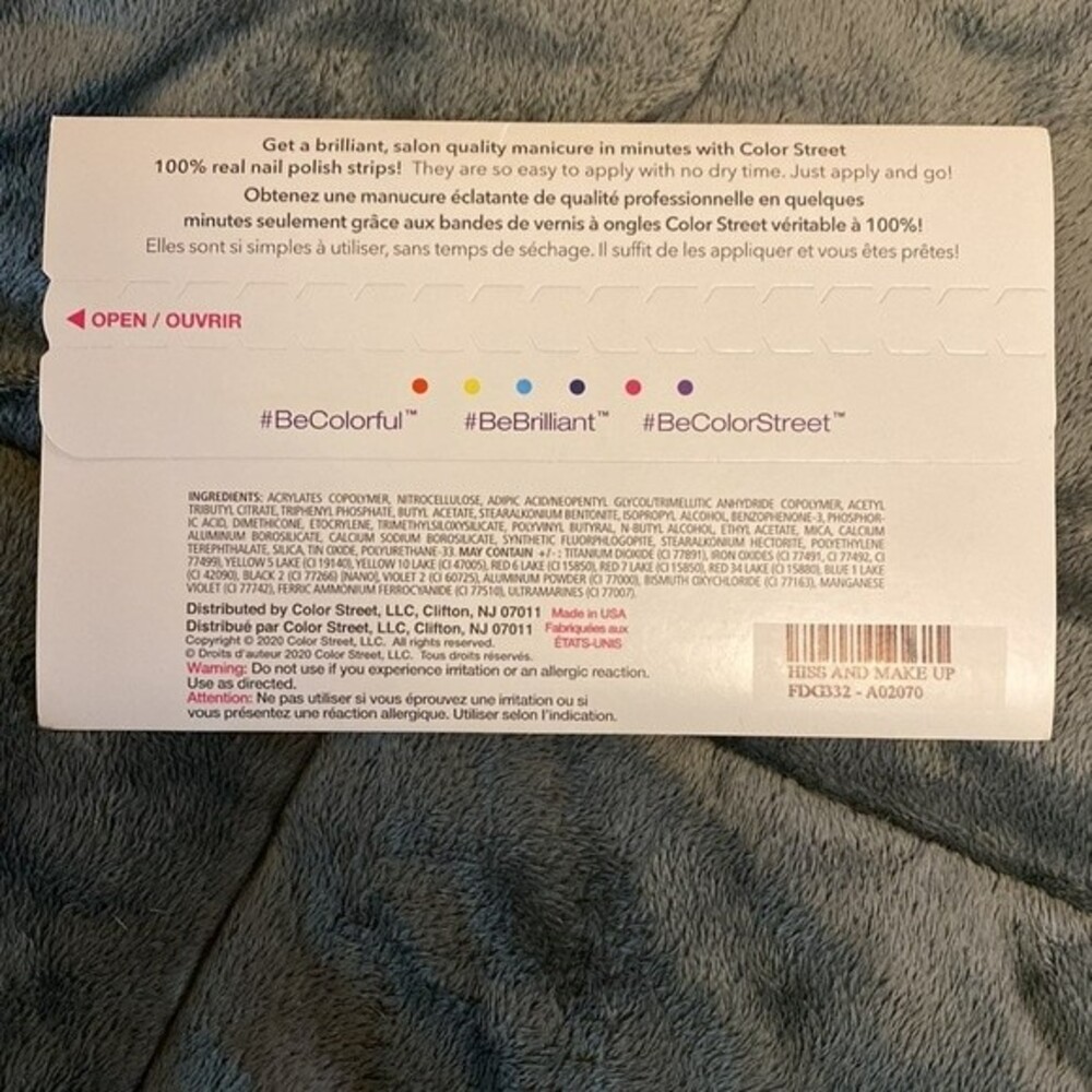 Color street Nail Polish Strips Black with Silver Sparkle Glitter - Picture 3 of 4